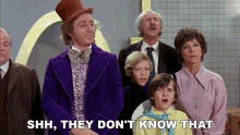 Shh They Didnt Know That Willy Wonka And The Chocolate Factory GIF - Shh They Didnt Know That Willy Wonka And The Chocolate Factory Shush GIFs