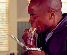 Eating Your Feelings Psych Gus GIF - Eating Your Feelings Psych Gus Psych Gus Crying GIFs