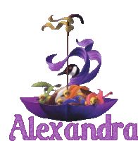 Alexandra Umbrella Sticker - Alexandra Umbrella Alexandra Name Stickers