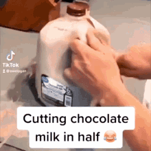 Chocolate Milk Cutting GIF - Chocolate Milk Chocolate Milk GIFs