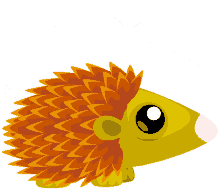 porcupine hedgehog cute animation hop