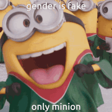 Minions Gender Is Fake GIF - Minions Minion Gender Is Fake GIFs