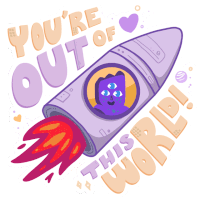 Youre Out Of This World Youre Amazing Sticker - Youre Out Of This World Youre Amazing Happy Valentines Day Stickers