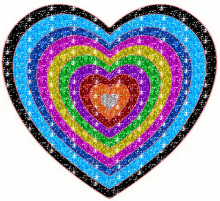 hearts sparkling colorful