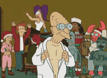 Professor Farnsworth Take Coat Off GIF - Professor Farnsworth Take Coat Off Futurama GIFs
