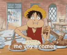 Comer Luffy GIF - Comer Luffy Voy A Comer GIFs