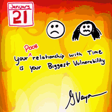 Your Poor Relationship With Time Is Your Biggest Vulnerability Veefriends GIF - Your Poor Relationship With Time Is Your Biggest Vulnerability Veefriends Your Greatest Weakness Is Your Poor Time Management GIFs