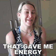 That Gave Me Energy Tracy Kiss GIF - That Gave Me Energy Tracy Kiss That Gave Me Strength GIFs