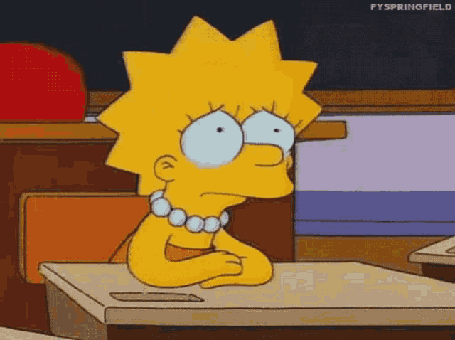 love,sad,Lisa Simpson,The Simpsons,Fy Springfield,cry,tears,gif,animated gi...
