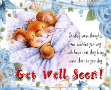 Get Well Soon Feel Better GIF - Get Well Soon Feel Better Teddy Bear GIFs