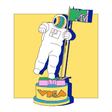 vma moon person sticker vmas video music awards mtv mtv awards