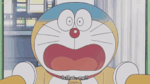 Is That Me Doraemon Turns Blue GIF - Is That Me Doraemon Turns Blue Scared GIFs
