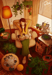 Relaxing Anime Girl GIF - Relaxing Anime Girl Cat GIFs