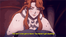 Castlevania Lenore GIF - Castlevania Lenore You Dont Even Get To Leave GIFs