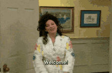 Welcome! - The Nanny GIF - The Nanny Fran Drescher Welcome GIFs