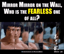 Bruce Lee Fearless GIF - Bruce Lee Fearless Mirror Mirror On The Wall GIFs