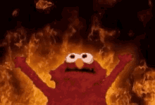Hell Elmo GIF - Hell Elmo Fire GIFs