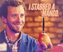 Stabbed Mango GIF - Stabbed Mango GIFs