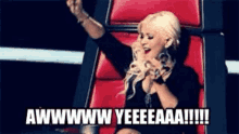 The Voice Christina Aguilera GIF - The Voice Christina Aguilera Aw GIFs