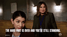 The Hard Part Is Over And Youre Still Standing Mariska Hargitay GIF - The Hard Part Is Over And Youre Still Standing Mariska Hargitay Olivia Benson GIFs