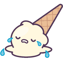 ice cream cry melt sad tears