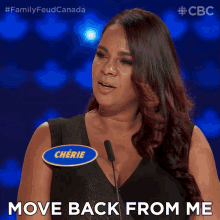 Move Back From Me Family Feud Canada GIF - Move Back From Me Family Feud Canada Stay Away GIFs