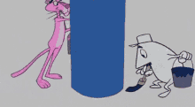 The Pink Panther - The Pink Phink GIF - The Pink Panther Paint Brush GIFs