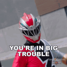 Youre In Big Trouble Zayto GIF - Youre In Big Trouble Zayto Dino Fury Red Ranger GIFs