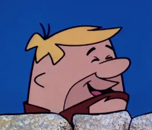 Barney Rubble Laughing Hysterically GIF.
