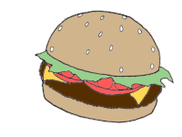 Guineapicasso Burger Sticker - Guineapicasso Burger Cheeseburger Stickers