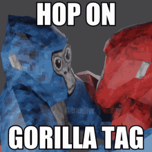 Gorilla Tag Hop On Gorilla Tag GIF - Gorilla Tag Hop On Gorilla Tag Gorilla Tag Kiss GIFs