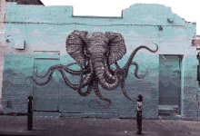 elephant octopus art gif