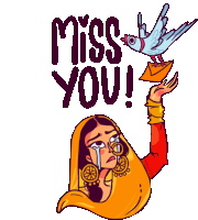 Tearful Noor Gives Pigeon A Letter Saying 'Miss You' In English Sticker - Royal Affair Miss You Crying Stickers