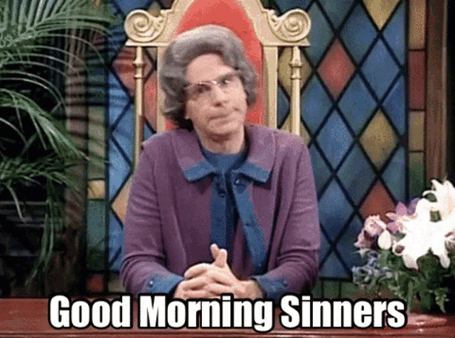 Good Morning Morning GIF - Good Morning Morning Church Lady GIFs