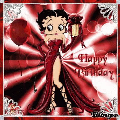 Betty Boop Happy Birthday GIF.