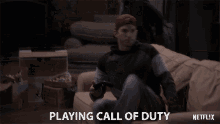 Playing Call Of Duty Console GIF - Playing Call Of Duty Console Chill GIFs