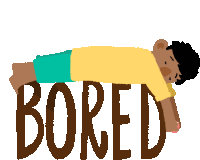 Bored Boy Sticker - Monkeys Best Friend Bored Google Stickers