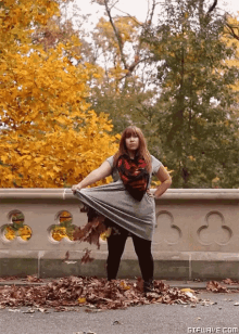 Too Many Leaves In My Dress - Fall GIF - Fall Autumn Leaves GIFs