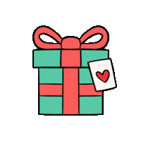 Present Gift Sticker - Present Gift Heart Stickers
