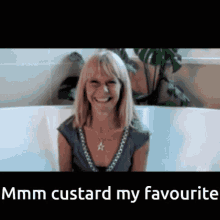 Custard Shower Cathy Custard GIF - Custard Shower Cathy Custard Custard On Head GIFs