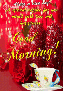 Good Morning Good Day GIF - Good Morning Good Day Tea Cup GIFs