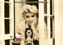 Marilyn Monroe Snow GIF - Marilyn Monroe Snow Hello Kitty GIFs