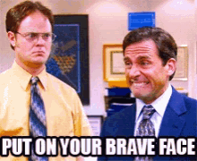 Brave Face Michael Scott GIF - Brave Face Michael Scott The Office GIFs