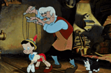 Pinocchio Geppetto GIF - Pinocchio Geppetto Cat GIFs