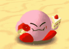 Kirby Eating GIF - Kirby Eating Cake GIFs
