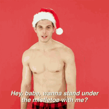 Hey Babe Wanna Stand Under The Mistletoe With Me GIF - Hey Babe Wanna Stand Under The Mistletoe With Me Pick Up Line GIFs