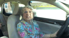 It'S On Old Lady Driving GIF - Old Lady Driving Old Lady Its On GIFs