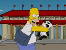 Homer Simpson Strangle GIF - Homer Simpson Strangle Panda GIFs