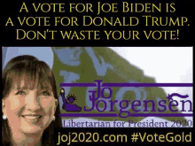 jorgensen jo2020 jo vote gold libertarian