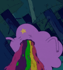 Puke Rainbows GIF - Puke Rainbows Princess Bubble Gum GIFs